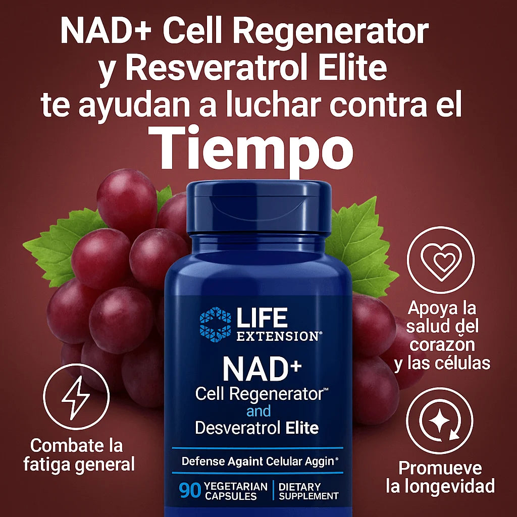 NAD+ Regenerador Celular & Resveratrol Elite | Para tu energía diaria