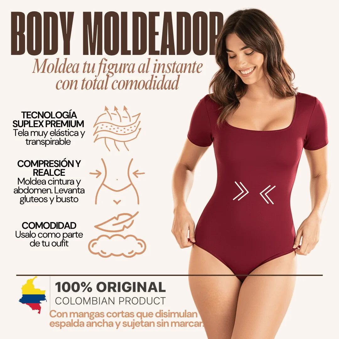 Body Moldeador con tecnología Suplex — Manga Corta
