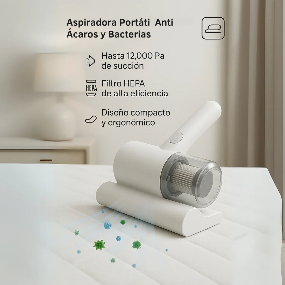 ASPIRADORA UV DE ACAROS Y PELOS