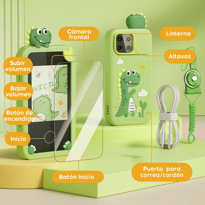 Teléfono educativo inteligente con pantalla táctil (enseña, entretiene y protege a tu hijo)
